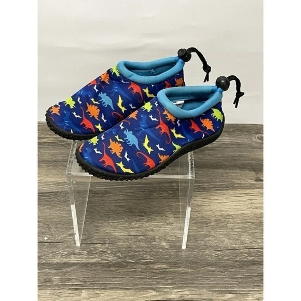 Tommy Bahama‎ Kids Blue Dinosaur Print Water Shoes Swim Beach Pool Size 9/10